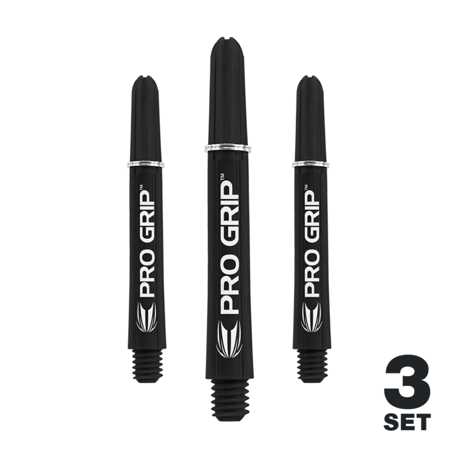 Target Pro Grip Shafts - 3 Sets - Schwarz Short plus 37,5mm